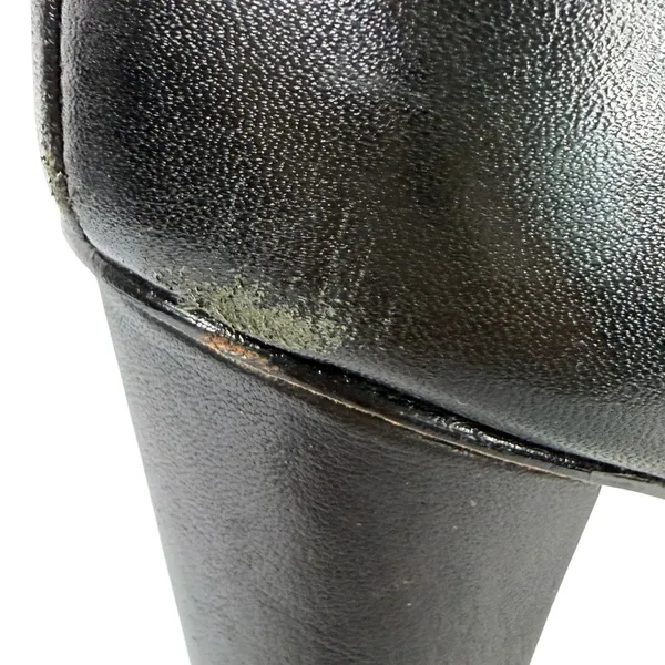 Velvet Angels OTK Leather Platform Boots High Heel Black‎ Women's EU 37 US 7 - Image 15