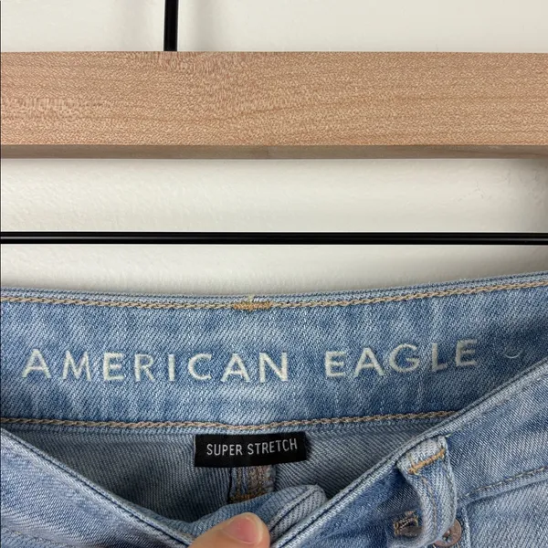 American Eagle Super High Rise Flare Jeans Women’s Size 6 Regular Blue Denim - Image 4