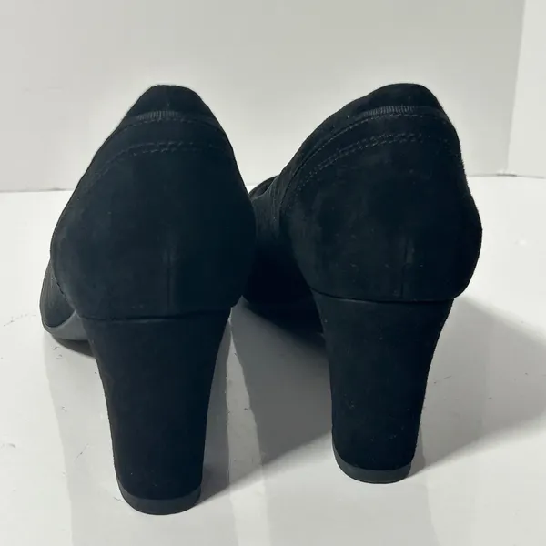 Clarks Artisan Tamryn Cider Black Suede Block Heel Pumps Womens 8.5‎ M - Image 5