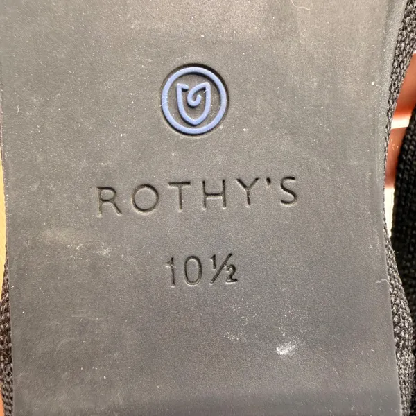 Rothy's The Flat Black Solid Round Toe Knit Ballet Flats Womens Size 10.5 - Image 7