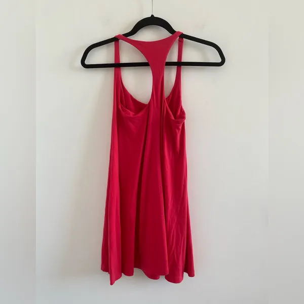 Susana Monaco Red Scoop Neck Racerback Mini Dress With Shelf-Bra Size XS - Image 4