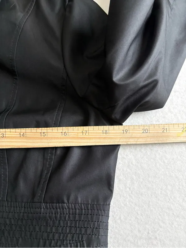 Kenneth Cole Black Button-Front Long Trench Coat - Image 11