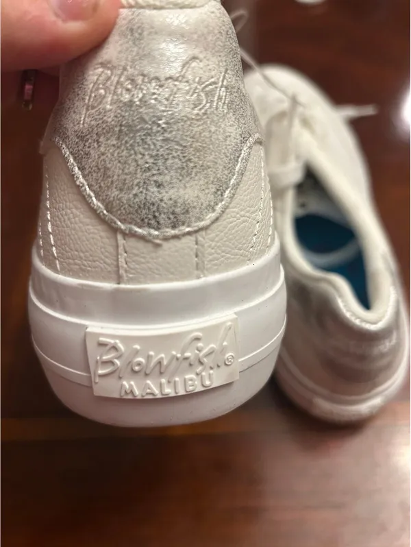 C417 blowfish Malibu cheetah white sneakers shoes fun silver size 9 - Image 8