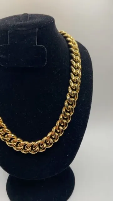 Miami Cuban Chain 14mm 22 Inch Real Gold Mens Plated Stainless Steel Solid - Image 2