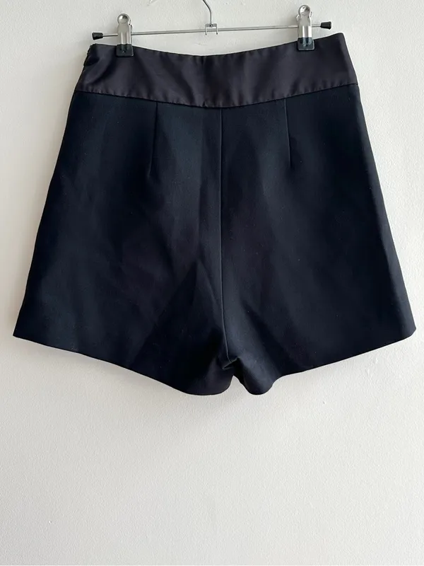 Commense High Waisted Satin Band Mini Skort, Black, Size XS - Image 11