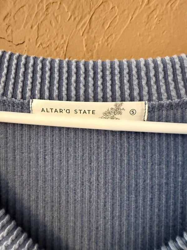 Altar'd State blue sweater v neck - Image 2