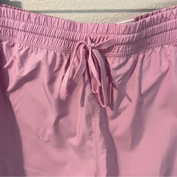 Juicy Couture Pink Lightweight Womens Drawstring Shorts Built In Briefs‎ Size L - Image 3