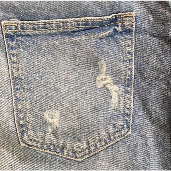 Forever 21 Distressed Ribbon Detail Jean Skirt Size Medium - Image 10