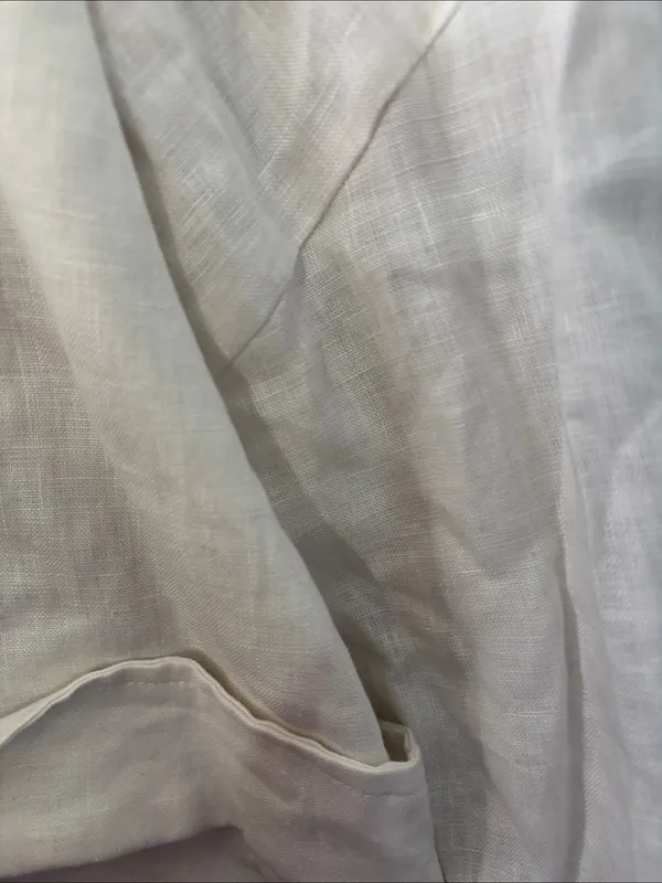 Richard Malcolm White Linen Casual Button-Down Shirt 1X NWT - Image 3
