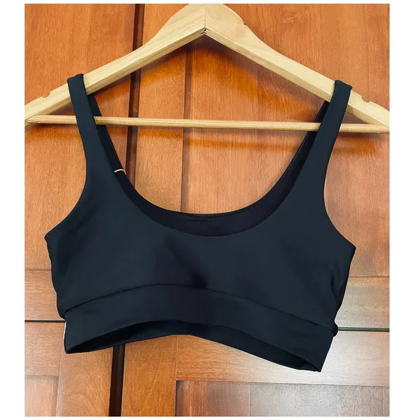 Quince Italian Tank Bikini Swim Top Black Size Small NEW - Image 3