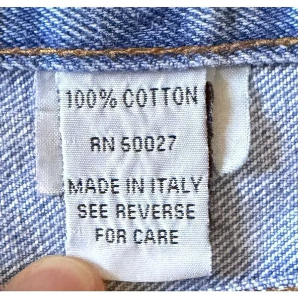 Vintage Bill Blass Italy High Rise Mom Jeans Blue 100% Cotton Size 8 - Image 8