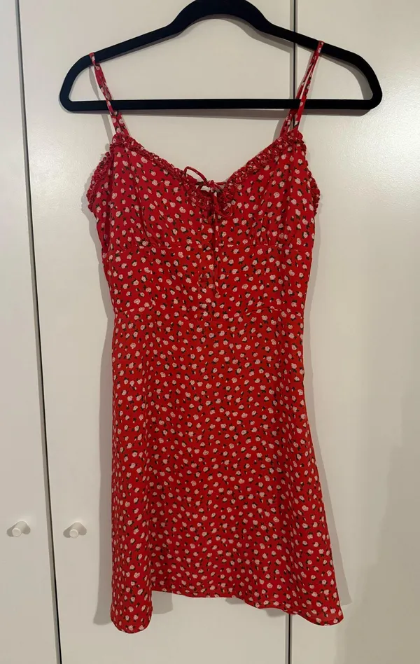 Aeropostale Red Flower Dress Print Summer - Image 2
