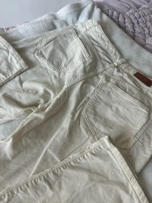 Lands' End off white cream corduroy pants - Image 6