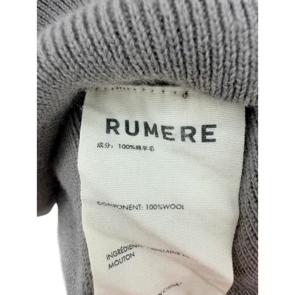 The Rumere Ribbed Knit Wool Sweater Mock Neck Gray‎ Minimalist Workwear Size 34 - Image 4