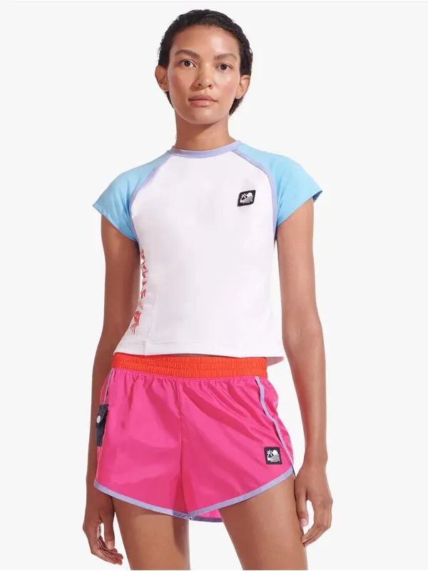 Staud x New Balance Women’s Rash Guard Swim T Shirt M - Image 3
