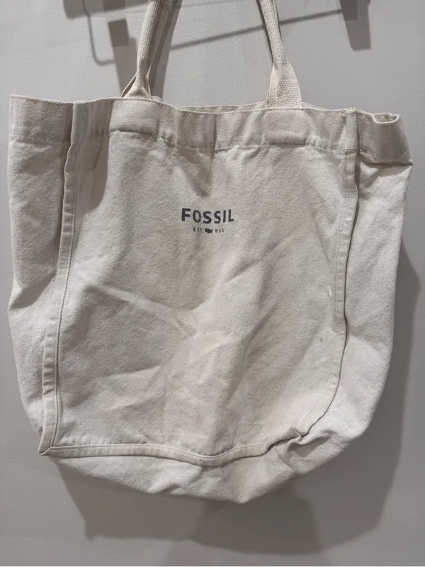 Fossil Canvas Coastal Tote Shoulder Bag Cottagecore - Image 4