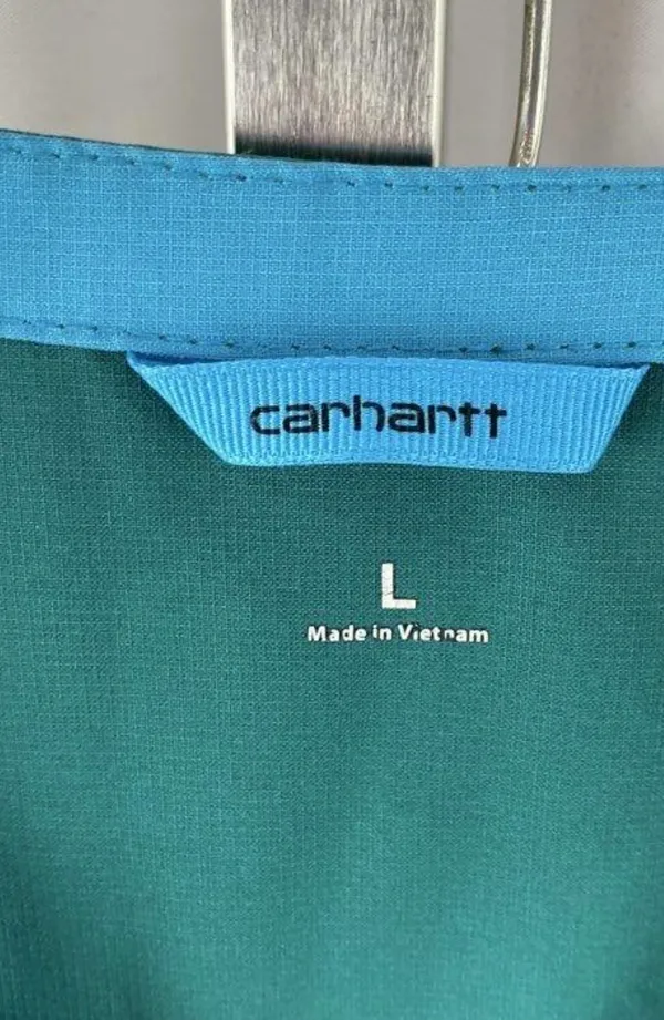 Carhartt Medical Top with Blue Trim and bottom is a size Large. - Image 3