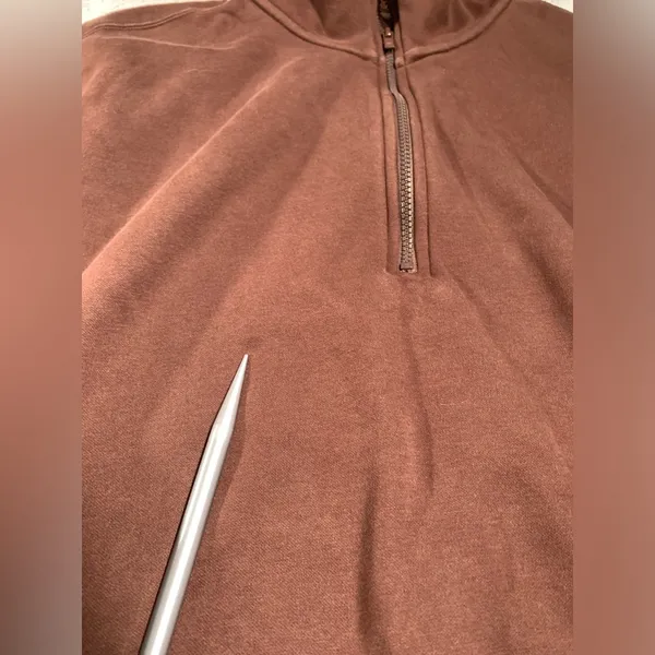 Fabletics Brown Half-Zip Sweatshirt XXL/1X - Image 2