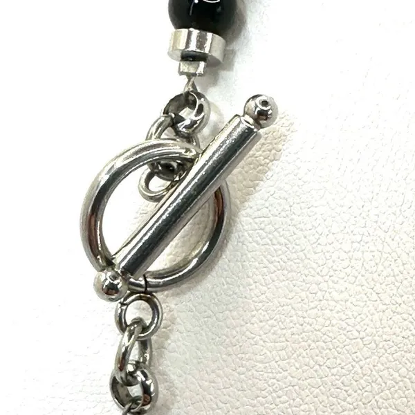 Picasso Jasper and obsidian beaded necklace Black - Image 5