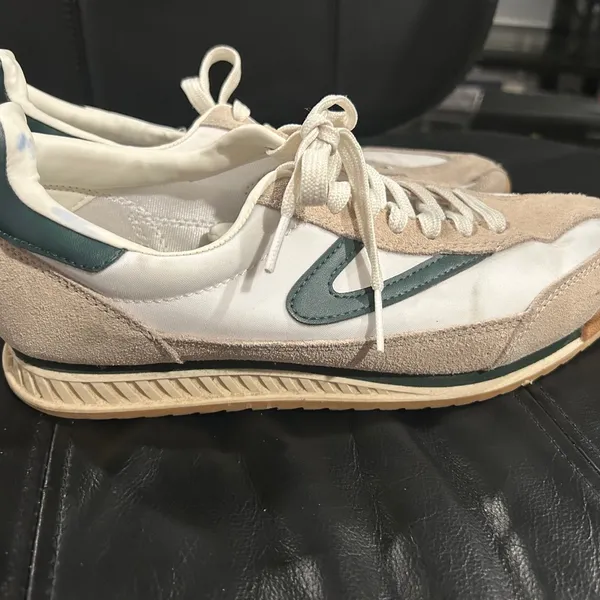 Tretorn Women's Sneakers in White, Tan, and Green - Image 3