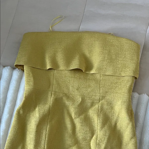 C/MEO Collective Mustard Strapless Mini Dress - Image 5