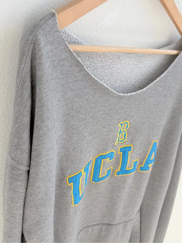 UCLA grey off the shoulder sweatshirt Gray Size XXL - Image 8
