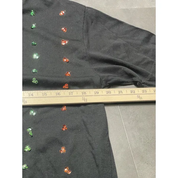 Vintage Size M Embroidered‎ Beaded INK Tee Shirt Unique Y2K Embellished F-142 - Image 3