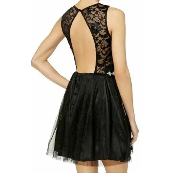 B.‎ Darlin Women's Junior Black Sleeveless Prom, Party, Formal, Wedding Dress - Image 2