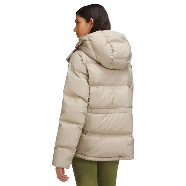 Lululemon Wunder Puff Jacket Raw Linen Tan NEW Size 4 700 Goose Fill Winter Ski - Image 5