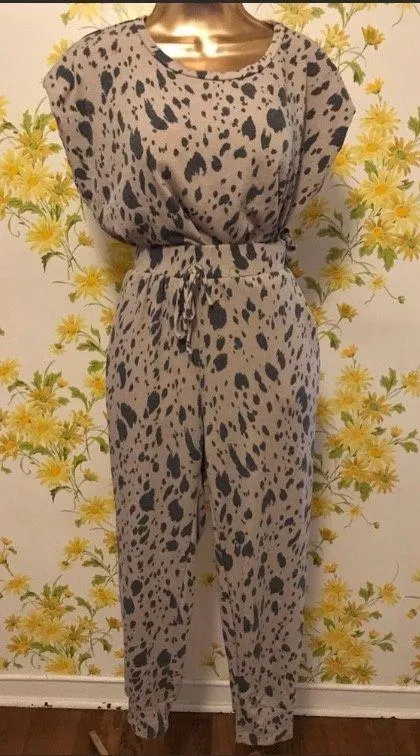 Loungewear matching set Allover Print jogger set size L Size L - Image 7