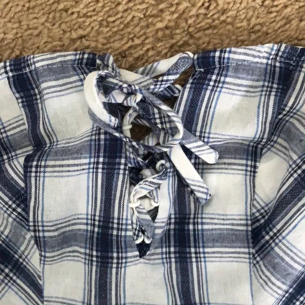 strapless gingham dress - Image 4