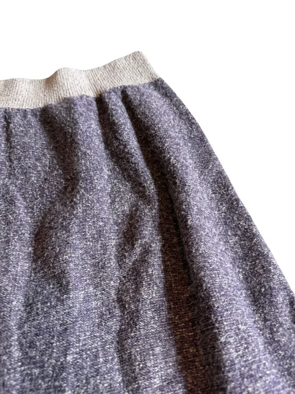 Moth Anthropologie Cotton Wool Blend Maxi Skirt Pull-On Purple Stretch Sz Small - Image 9