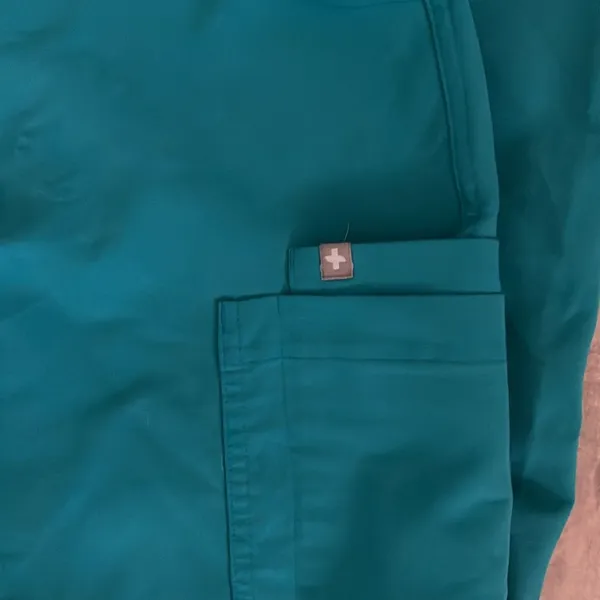 FIGS Yola™ High Waisted Scrub Pants Pacific Blue - Image 2
