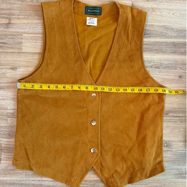 Willowbend Vintage Brown Vest Size Medium 90s Western Americana Unisex Halloween - Image 6