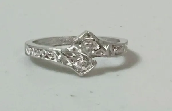 Silver Floral Carved Wrap Band Ring Jewelry Size 7 💍 - Image 2