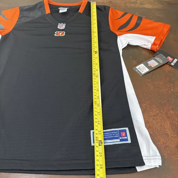 Cincinnati Bengals blank Jersey Shirt Womens Black NFL Football Sportswear fan M - Image 3