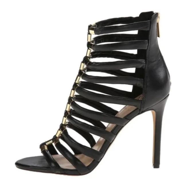 Vince Camuto Black Caged Gladiator High Heel Sandals - Image 3
