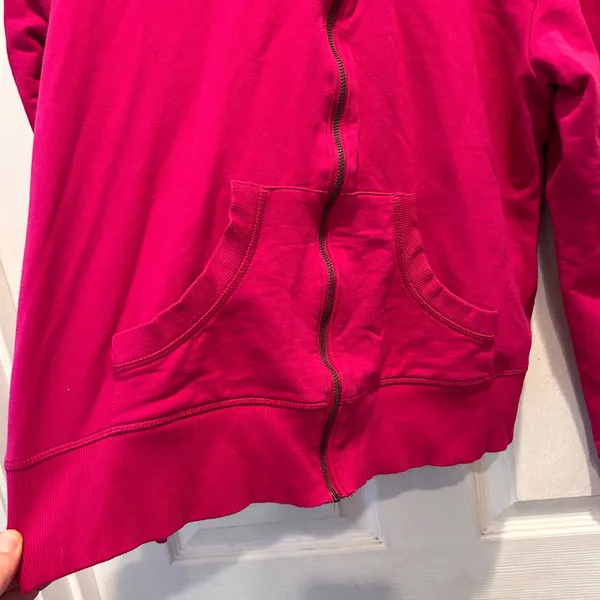 Columbia Womens Zip Hoodie Jacket Fuschia Pink Large Gorpcore Relaxed‎ Classic - Image 5