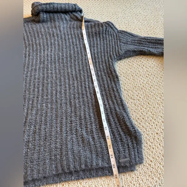 Abercrombie & Fitch Women's Gray Turtleneck Sweater Size Small Knit Cozy Comfy - Image 10