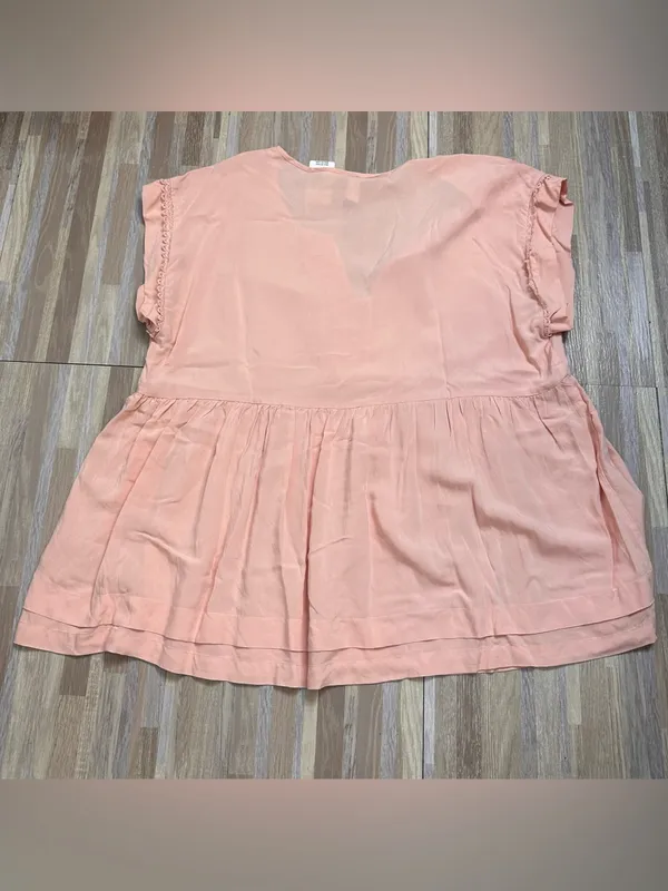 torrid Blush Pink Crochet-Trim Babydoll Blouse Women’s Size 1 (plus size 1x) - Image 7