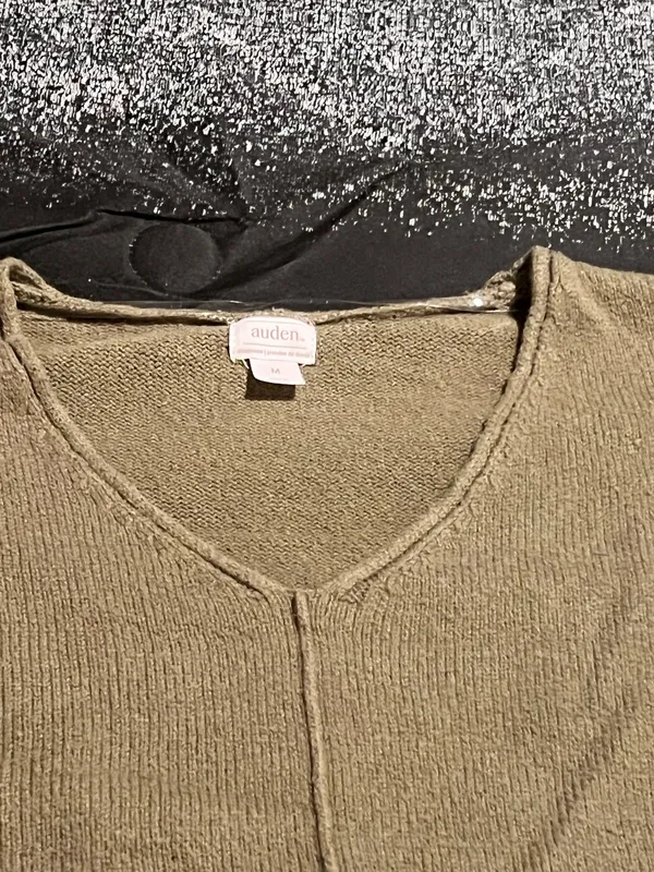 Womens M Auden Sleepwear Olive green fine-gauge knit loungewear set - Image 11