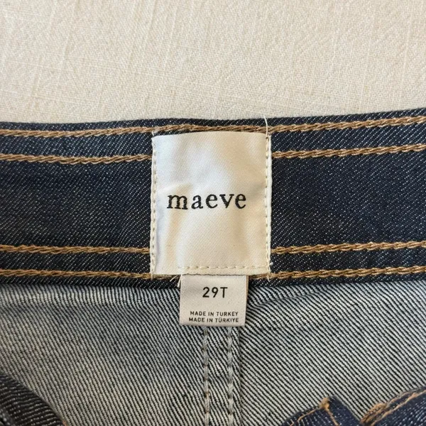 Maeve Ettie High-Rise Crop Wide-Leg Jeans Women 29T Dark Wash Indigo NWOT - Image 10