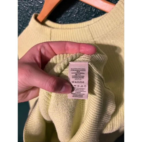 Free People Light Green Sweater Size XS - Image 4