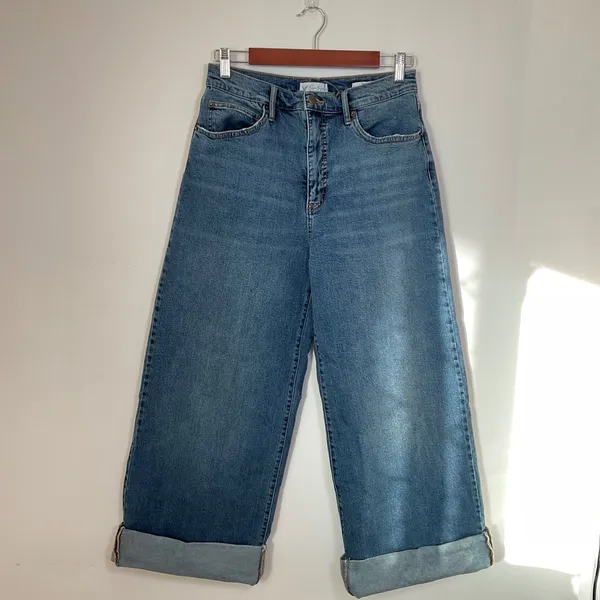 Jessica Simpson Freesia High Rise Wide Leg‎ Jeans Medium Wash Size 8 - Image 2