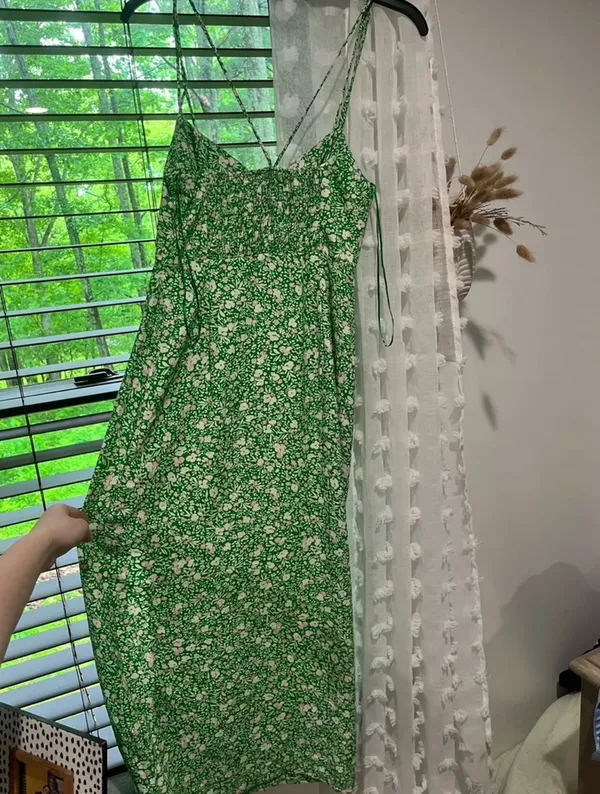 ZARA Green Maxi Dress - Image 4