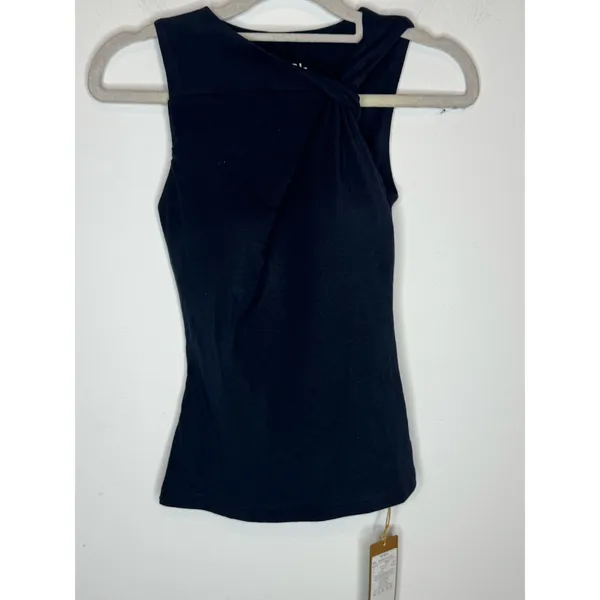OGLmove Navy Blue Asymmetric Neckline Sleeveless Tank Top Size XS New NWT - Image 7
