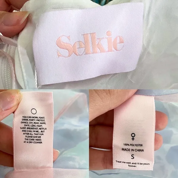 Selkie Dress Rosebud Puff Babydoll Organza Pastel Lace Mini Watercolor S NWT‎ - Image 6