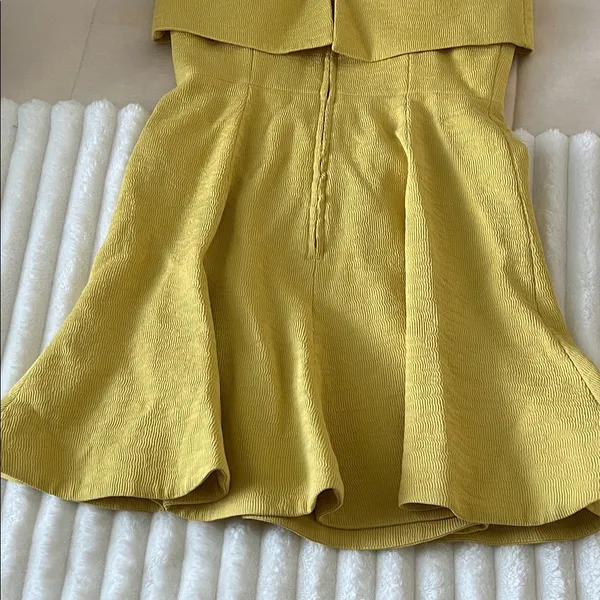 C/MEO Collective Mustard Strapless Mini Dress - Image 8