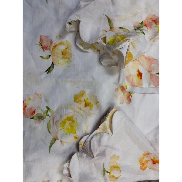 Vici Floral Scallop Hem Blouse Small Romantic Cottagecore Spring Top - Image 8