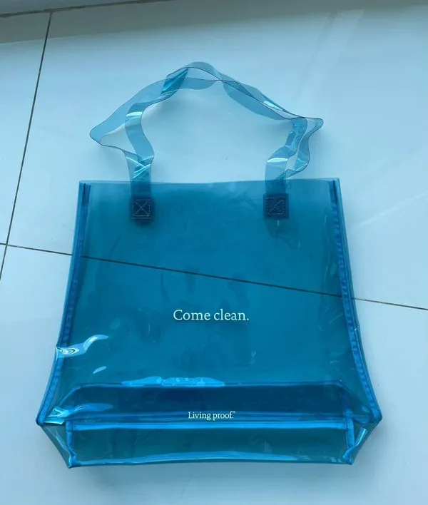 New! Clear Tote bag Blue - Image 2